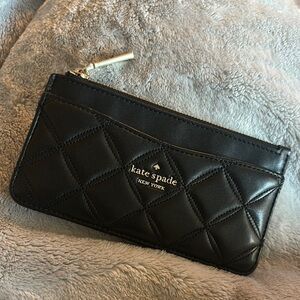 Kate Spade Black Quilted Cardholder Wallet